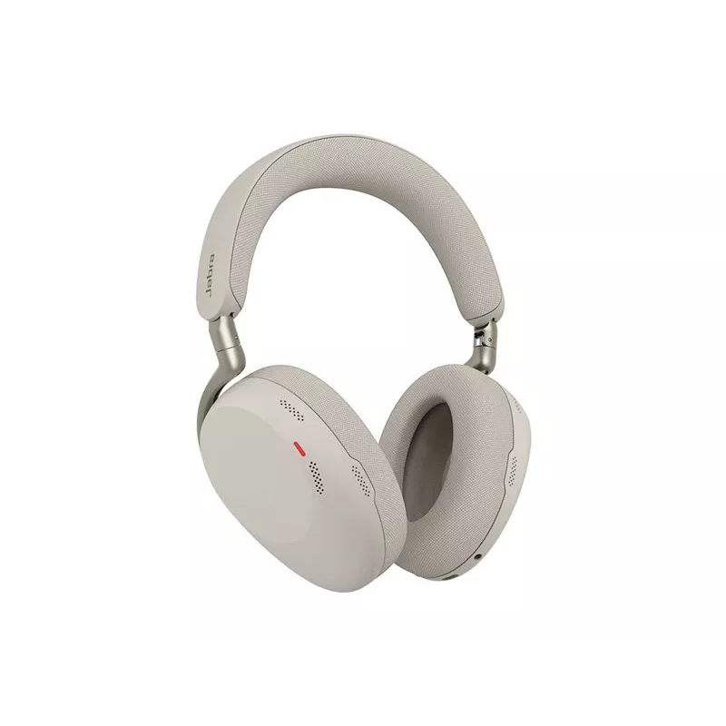 Headset sem fios over-ear Jabra Evolve3 85 UC com cancelamento ativo de ruído e adaptador Link 390C, Warm Grey