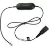 Cabo para auscultadores Jabra GN1200 Smart Cord de QD para RJ10, 0,8 m, reto, preto (88001-99)