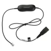 Cabo para auscultadores Jabra GN1200 Smart Cord de QD para RJ10, 0,8 m, reto, preto (88001-99)