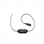 Cabo para auscultadores Jabra GN1200 Smart Cord de QD para RJ10, 0,8 m, reto, preto (88001-99)