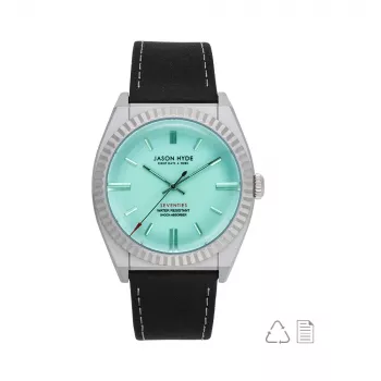 Relógio unissexo JASON HYDE JH10015 40mm mostrador preto bracelete de tecido preto