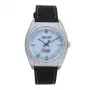 JASON HYDE JH10016 relógio analógico unissexo 40mm caixa de aço inoxidável em ouro rosa bracelete de couro reciclado preta