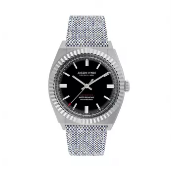 Relógio JASON HYDE MAN JH10002 analógico de quartzo 40 mm bracelete de couro preto