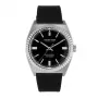 JASON HYDE MAN JH10025 40mm relógio analógico de quartzo com mostrador preto e bracelete de malha milanesa de aço inoxidável