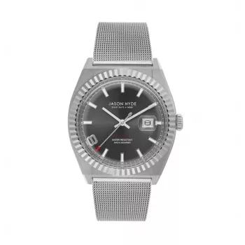 Relógio de quartzo analógico JASON HYDE MAN JH30004 40mm mostrador azul bracelete de tecido azul