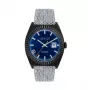 JASON HYDE MAN JH30006 40mm relógio analógico de quartzo mostrador azul bracelete de tecido azul