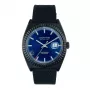 JASON HYDE MAN JH30008 Relógio de quartzo analógico 40 mm mostrador preto bracelete de pele