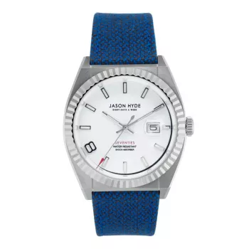 Jason Hyde Homem JH30010 Relógio de quartzo analógico 40mm Mostrador preto Bracelete de couro