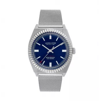 Relógio de quartzo analógico de homem Jason Hyde JH10005 40mm caixa de aço inoxidável bracelete de pele castanha