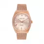 Relógio JASON HYDE para mulher JH20006 36mm mostrador prateado bracelete de pele preta
