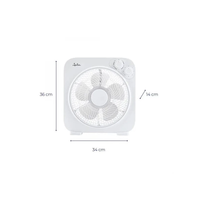 Ventilador de pé JATA JVVS3116, 45 W, 40 cm, 3 velocidades, oscilante, branco