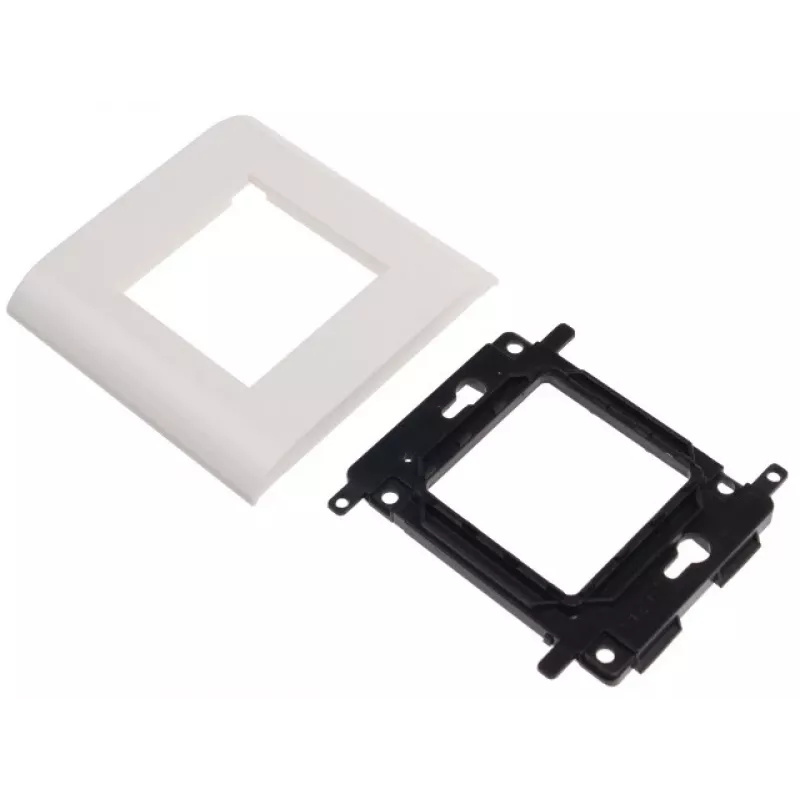 Estrutura de suporte individual JAVEL para 2 módulos M45, 1M, 45x45, branco