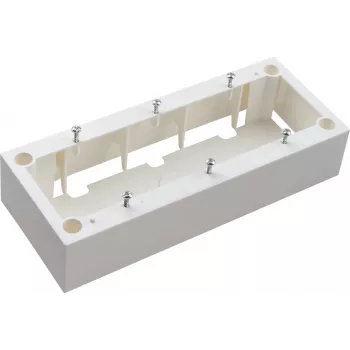 JAVEL Tomada tripla de montagem à superfície 6 módulos M45 branco