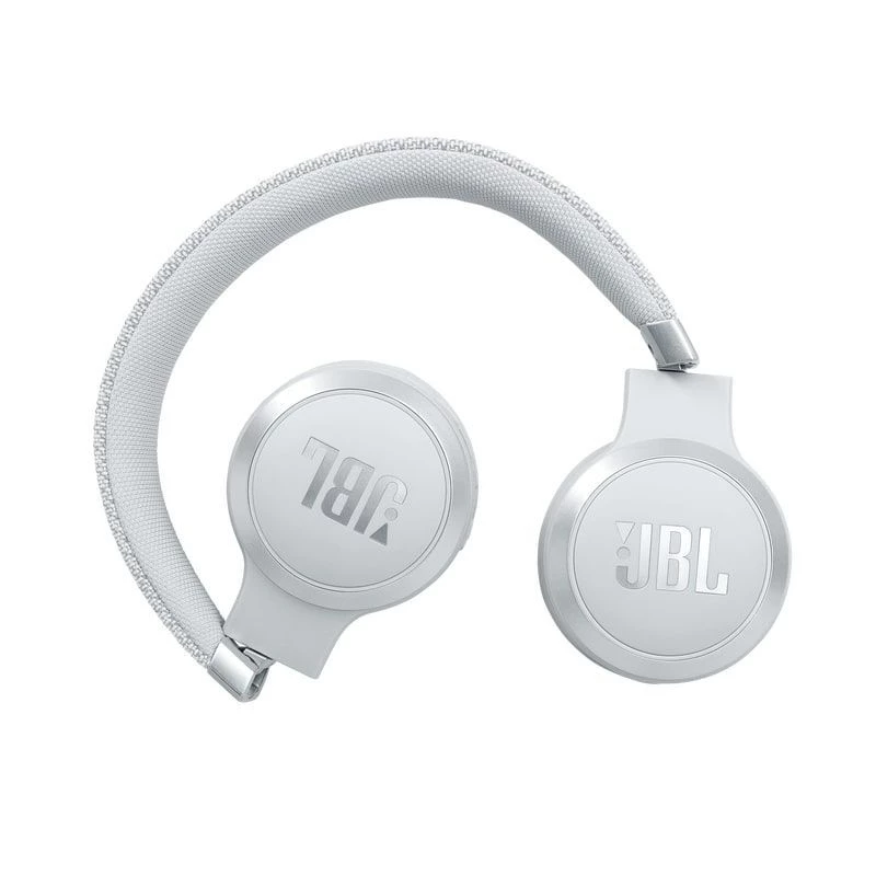 JBL Live 460NC auscultadores on-ear sem fios com cancelamento ativo de ruído, brancos
