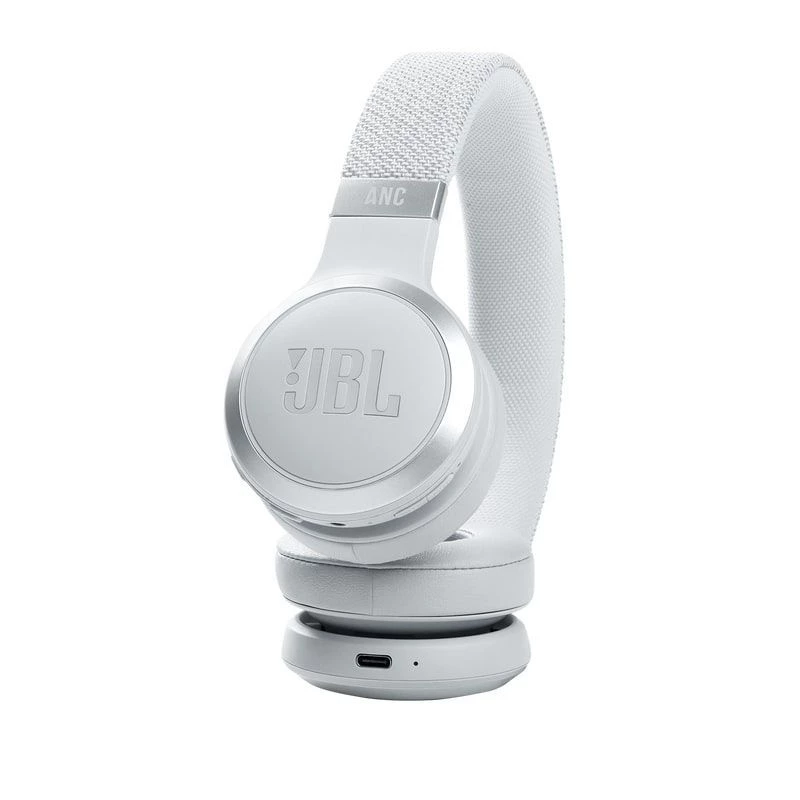 JBL Live 460NC auscultadores on-ear sem fios com cancelamento ativo de ruído, brancos