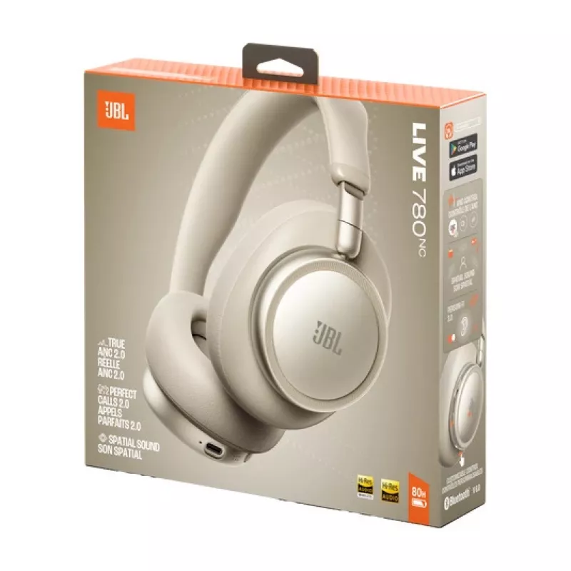 JBL Live 780NC Auscultadores Over-Ear sem fios com cancelamento de ruído adaptativo