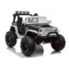 JC666 Carro de polícia elétrico para criança com luzes LED, MP3 e comando branco