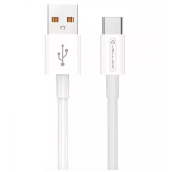 Cabo de dados e carregamento rápido PD 20W Jellico B1 USB para USB-C durável e suave 1 m branco