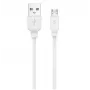 Cabo de dados e carregamento rápido Micro USB para USB Jellico B15 Durable-Soft universal 3,1A 1m branco