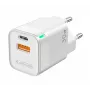 Carregador rápido inteligente adaptativo Jellico C44 Mini PD 30W QC 3.0 com 1x USB-C (5-20V) / USB 3A branco