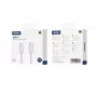 Jellico Cabo de dados e carregamento rápido PD 60W USB-C para USB-C em algodão entrelaçado para iPhone 15 / 16 IP15 1m branco
