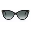 Óculos de sol JIMMY CHOO AXELLEGS8079O para mulher em forma de borboleta/olho de gato - armação preta, lentes degradê cinzentas 56/16/145 mm