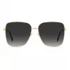 Óculos de sol para mulher JIMMY CHOO HESTER-S-2M2 - armação preta, lentes degradê cinzentas, 59 mm