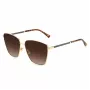 Óculos de sol de mulher JIMMY CHOO LAVI-S-06JHA em forma de borboleta dark havana marrom degradê 60 mm