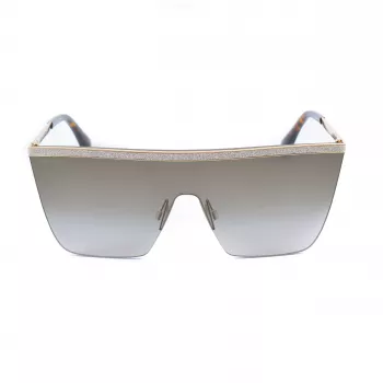 Óculos de sol de mulher Jimmy Choo Leah/S 06JHA armação borboleta em metal dourado lentes castanho degradê 57mm