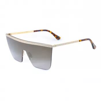 Óculos de sol de mulher Jimmy Choo Leah/S 06JHA armação borboleta em metal dourado lentes castanho degradê 57mm