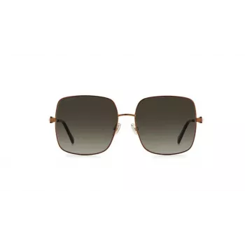 Óculos de sol de mulher JIMMY CHOO LILI-S-J7D borboleta cat-eye armação em metal dourado lentes degradê castanho 58 mm