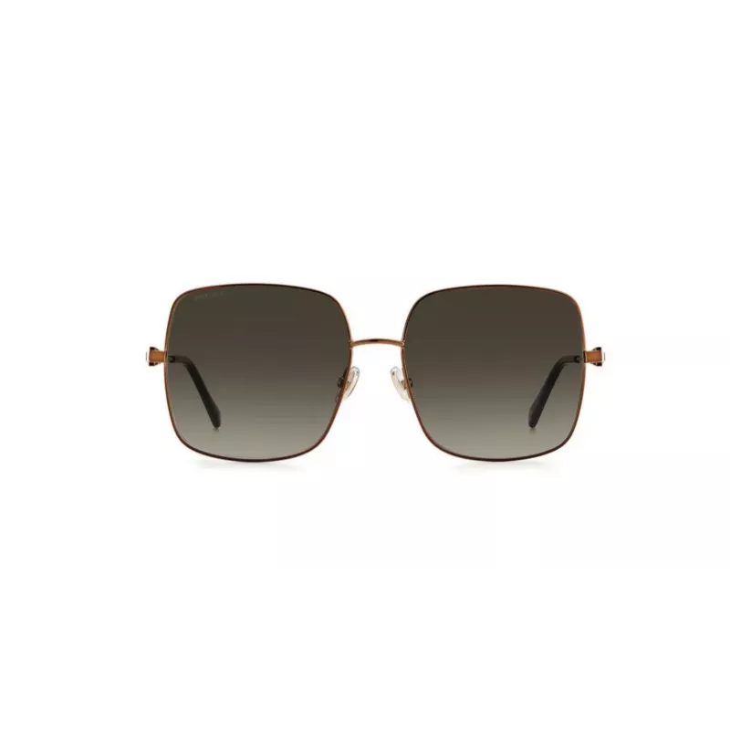 Óculos de sol de mulher JIMMY CHOO LILI-S-J7D borboleta cat-eye armação em metal dourado lentes degradê castanho 58 mm