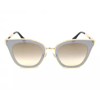 Óculos de sol de mulher JIMMY CHOO LORYS492M2FQ em forma de olho de gato Havana marrom degradê 49 mm