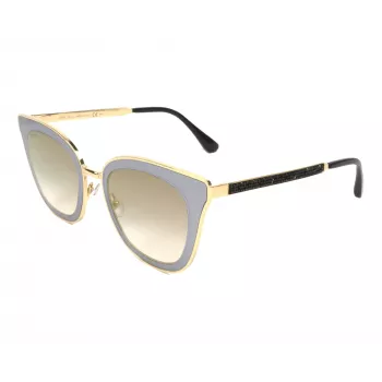 Óculos de sol de mulher JIMMY CHOO LORYS492M2FQ em forma de olho de gato Havana marrom degradê 49 mm