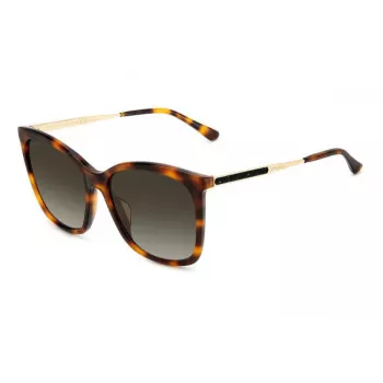 Óculos de sol JIMMY CHOO NEREA NEREAGS05LHA de mulher em forma de olho de gato acetato preto cinzento 55/20/144 mm