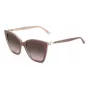 Óculos de sol cat-eye para mulher JIMMY CHOO RUA-G-S-Y9A Havana acetato castanho lentes degradê castanhas 56/18/145 mm