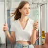 JISULIFE ventoinha de mão 8 Plus 5000mAh USB-C ventoinha portátil recarregável com powerbank e ecrã LED - verde