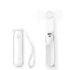 JISULIFE ventoinha de mão 8 Plus White - 5000mAh, USB-C, 46h de autonomia, ecrã LED, powerbank