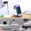 Suporte de carregamento sem fios 3 em 1 Joyroom para iPhone, Apple Watch, AirPods - carregamento rápido de 15W, preto (JR-WQN01)