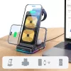 Suporte de carregamento sem fios 3 em 1 Joyroom para iPhone, Apple Watch, AirPods - carregamento rápido de 15W, preto (JR-WQN01)