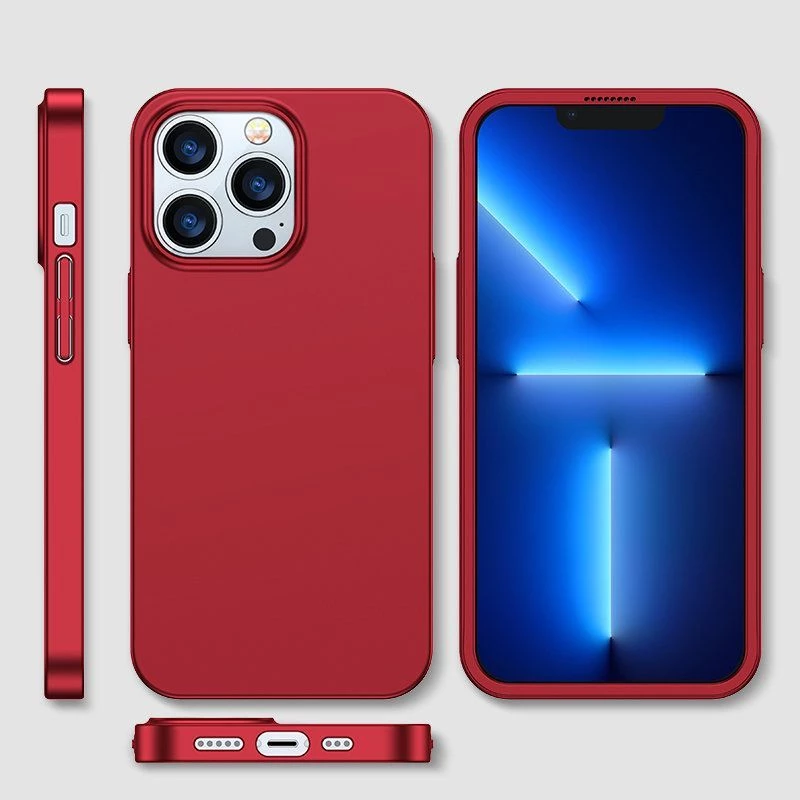 Capa integral Joyroom 360 frente e verso para iPhone 13 Pro Max + película protetora de vidro temperado vermelha (JR-BP928 vermelho)