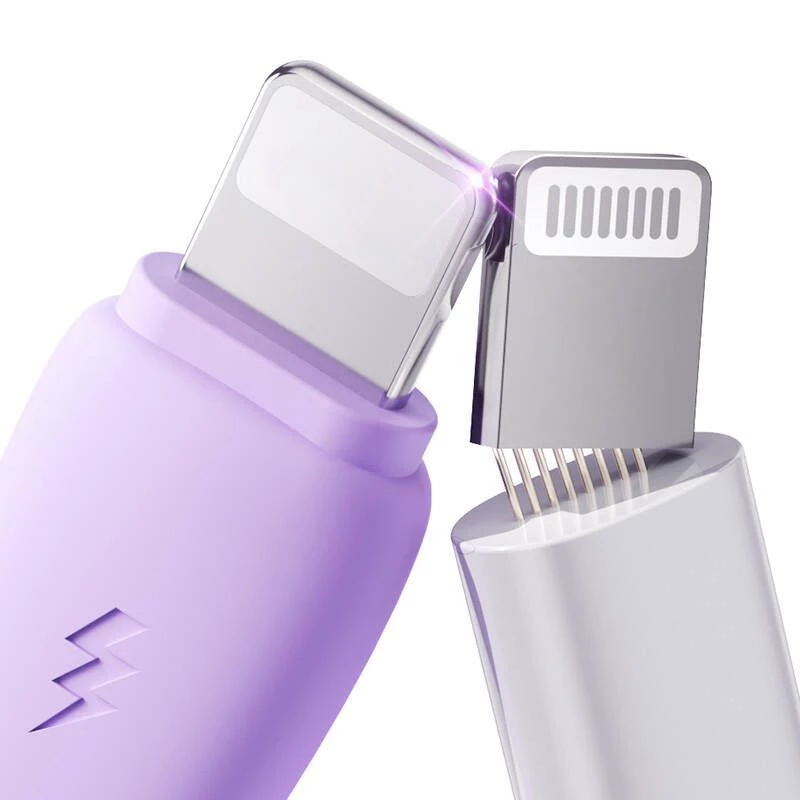 Cabo 3em1 JOYROOM USB para USB-C/Lightning/Micro USB 3,5A, 1m (roxo)