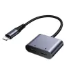 Adaptador DAC Joyroom 2-em-1 Lightning para Lightning/Lightning, 60W, 0,12m, preto (JR-SY-L02)