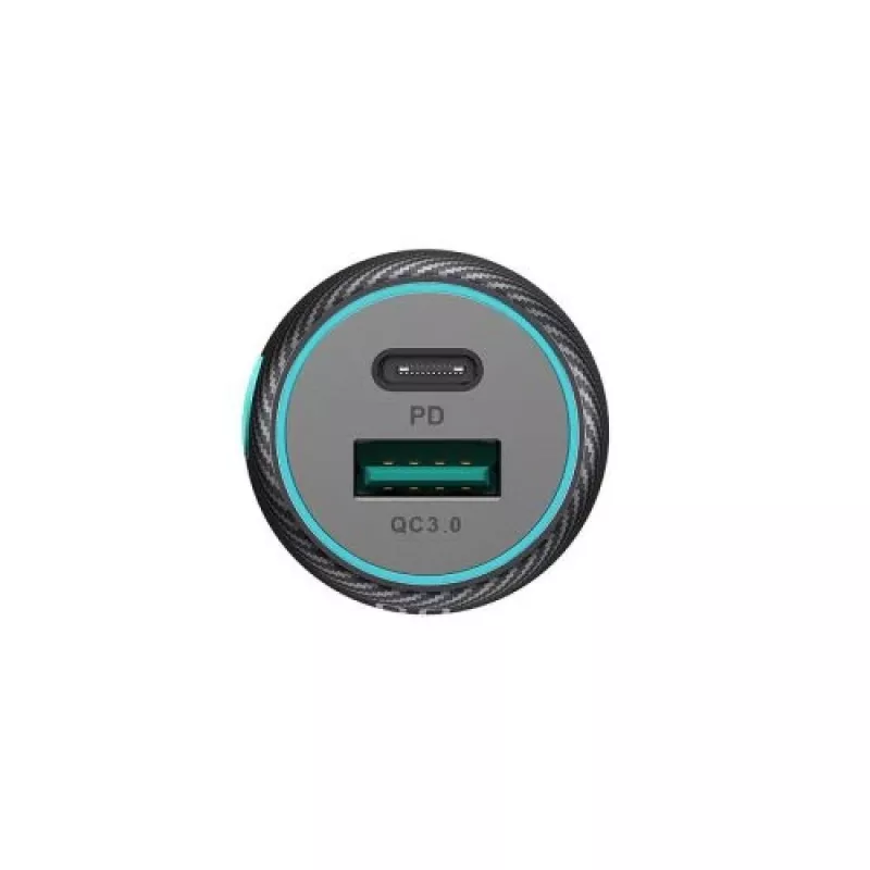Joyroom carregador de automóvel U+C, QC 3.0, PD, 60W, RGB, preto (JR-CCN01)