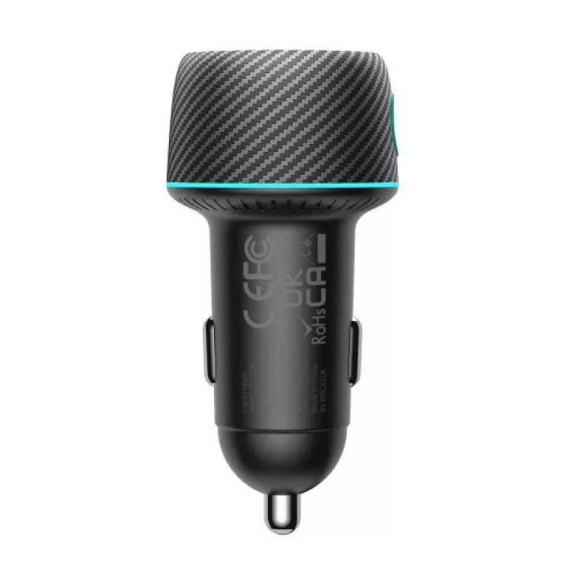 Joyroom carregador de automóvel U+C, QC 3.0, PD, 60W, RGB, preto (JR-CCN01)