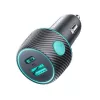 Joyroom carregador de automóvel U+C, QC 3.0, PD, 60W, RGB, preto (JR-CCN01)