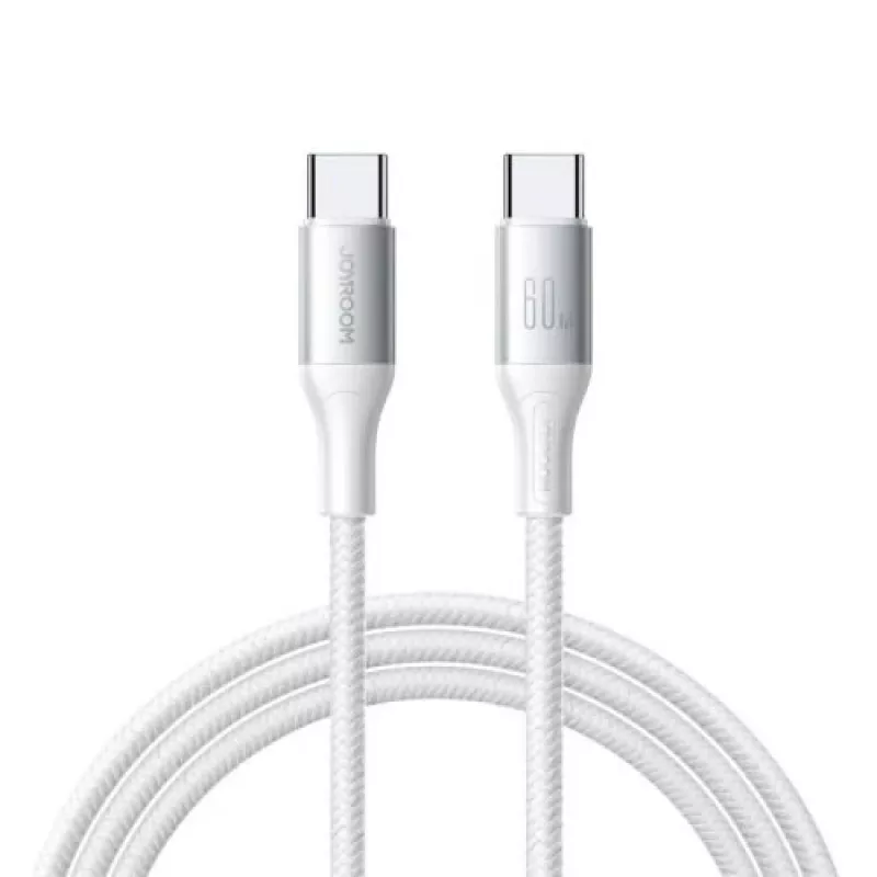 JOYROOM Flash Series Cabo USB-C para USB-C A28, 60W, 480 Mbps, 2m, branco (S-A28-CCW2)