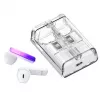 Joyroom IceLens Series auriculares True Wireless com luzes LED, Bluetooth 5.3, branco (JR-TC1-WHT)