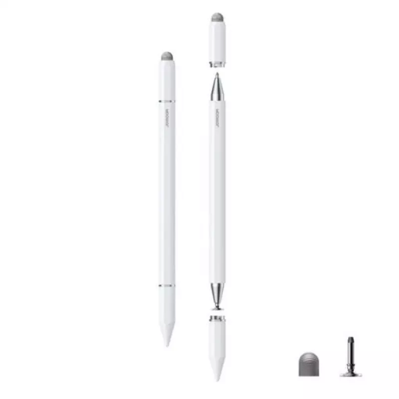 JOYROOM JR-BP561 Stylus capacitivo magnético passivo 3-em-1 com esferográfica, branco