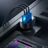 Joyroom JR-CCD03 Carregador de automóvel com visor digital, 3x USB-A, 17W, 3,4A, preto